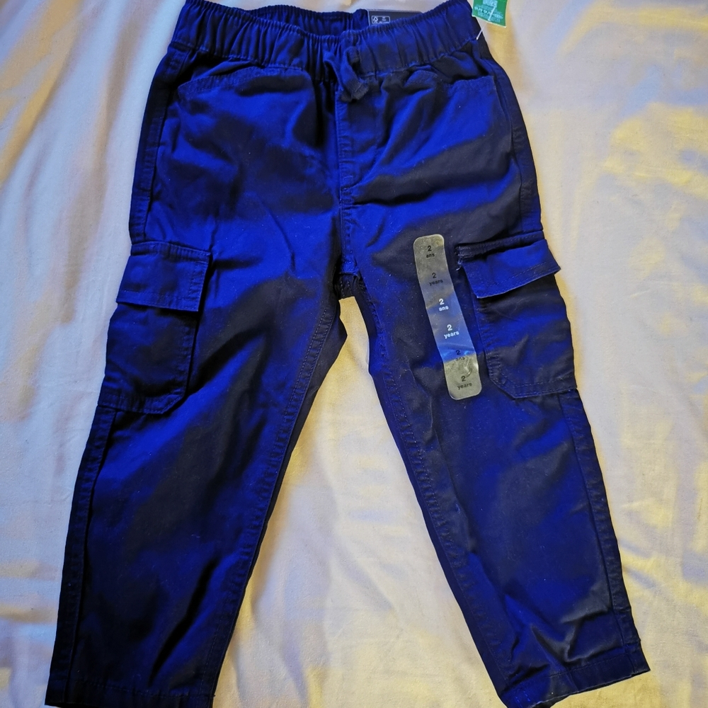 Navy Gap 2T boys cotton cargo pants